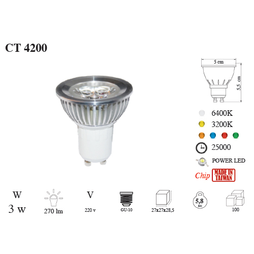 3W GU10 LED ÇANAK AMPUL