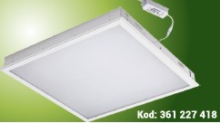 60x30 24W SIVA ALTI OPAL CAMLI LED'Lİ DİFÜZÖRLÜ OFİS ARMATÜRÜ